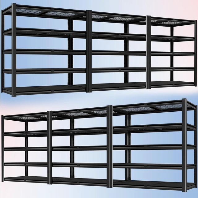 Main image of 48" W X 24" D X 72" H 5 Tier Heavy Duty Garage Shelving, 2500 LBS