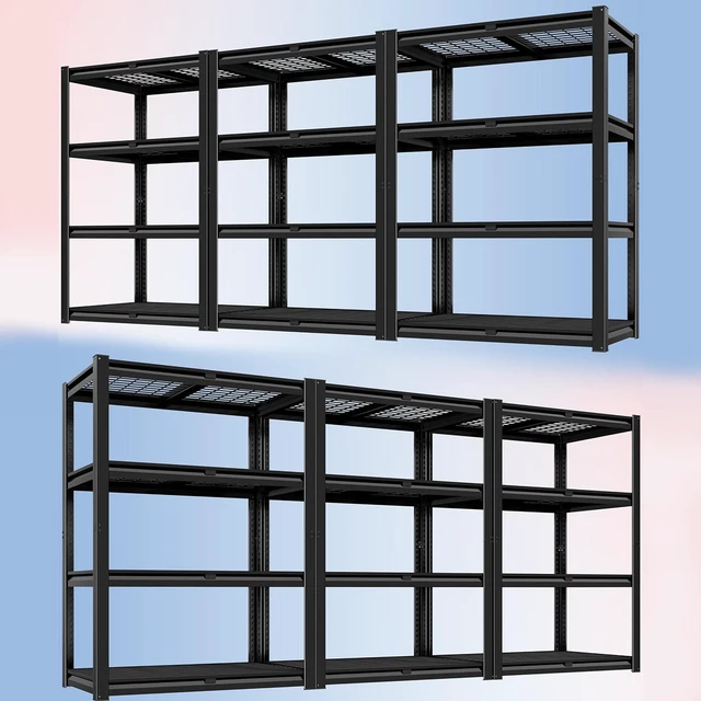 Main image of 40" W Heavy Duty Garage Shelving 2200 LBS 4 Tier Storage Shelves