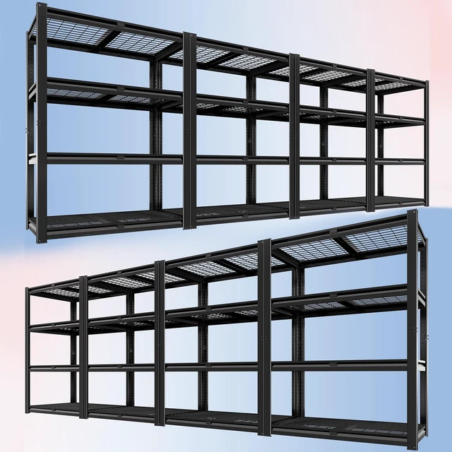 Main image of 40" W Heavy Duty Garage Shelving 2200 LBS 4 Tier Storage Shelves