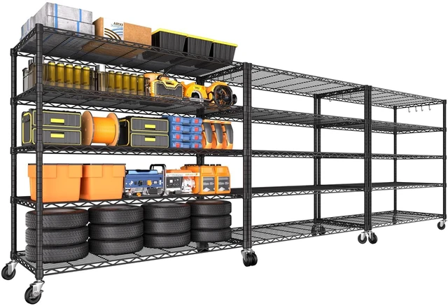 Main image of 48"W x 24"D x 81"H Heavy Duty Wire Shelving with Wheels, 2400 LBS