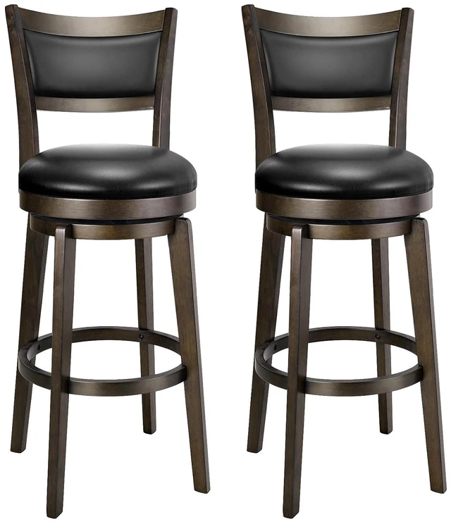 Main image of Swivel Bar Stools Set of 2, 30 Inch Bar Height Barstools