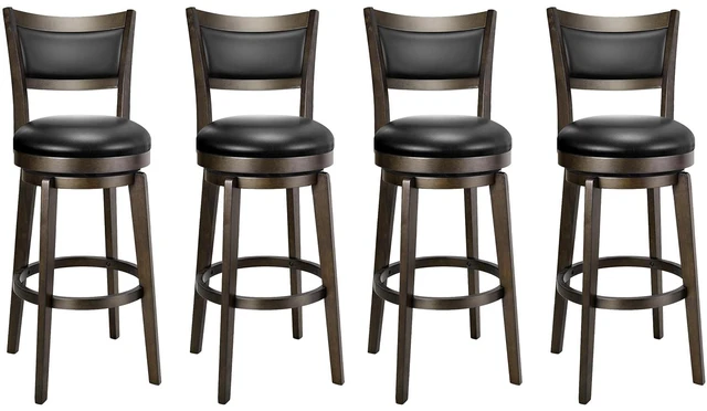 Main image of Swivel Bar Stools Set of 4, 30 Inch Bar Height Barstools