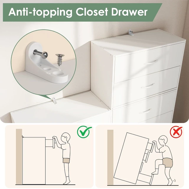 Alt view image 7 of 7 - 2 Wood Drawers Closet Dresser Storage Organizer Stackable 4 Packs
