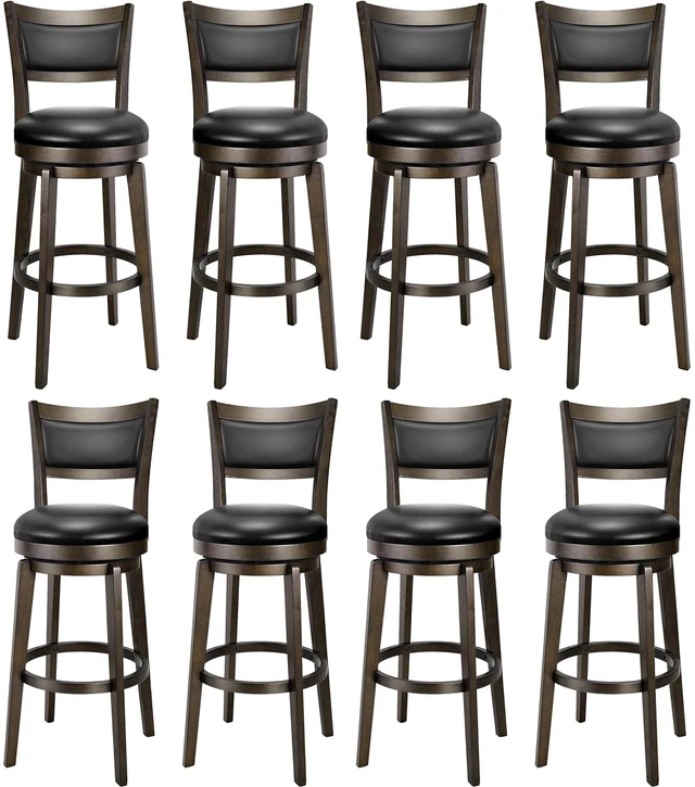 Main image of Swivel Bar Stools Set of 8, 30 Inch Bar Height Barstools