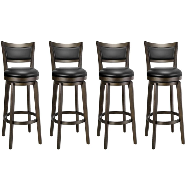 Main image of Swivel Bar Stools Set of 4, 34 Inch Extra Tall Bar Height