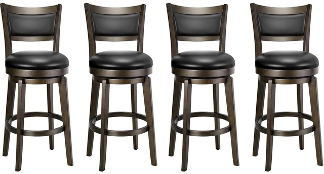 Main image of Swivel Bar Stools Set of 4, 26 Inch Counter Height Barstools
