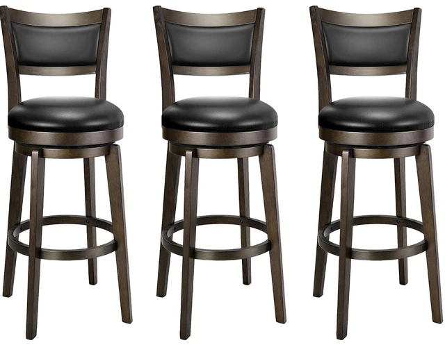 Main image of Swivel Bar Stools Set of 3, 30 Inch Bar Height Barstools
