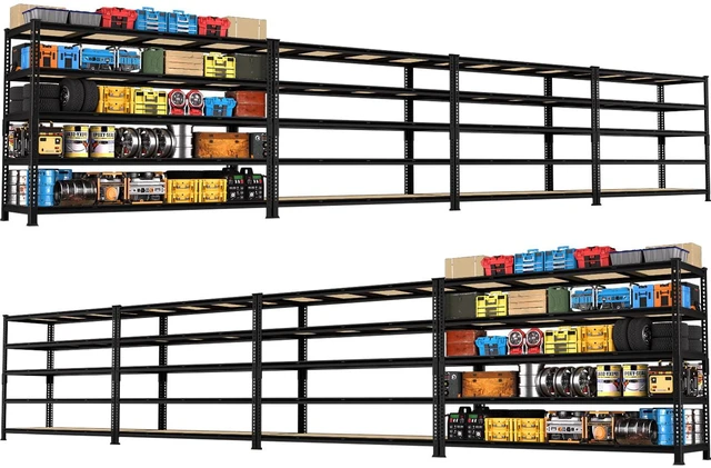 Main image of 60" W X 24" D X 72" H Heavy Duty Garage Storage Shelves, 3000 LBS