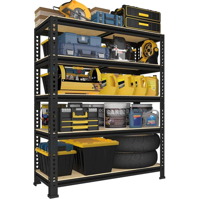 Main image of Garage Storage Shelves, 5 Tier Adjustable Metal Shelving