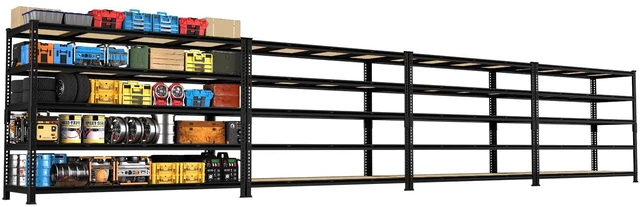 Main image of 60" W X 24" D X 72" H Heavy Duty Garage Storage Shelves, 3000 LBS