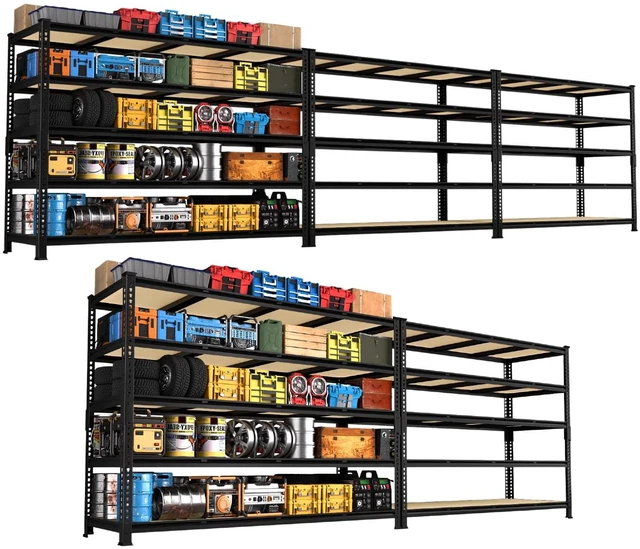 Main image of 60" W X 24" D X 72" H Heavy Duty Garage Storage Shelves, 3000 LBS