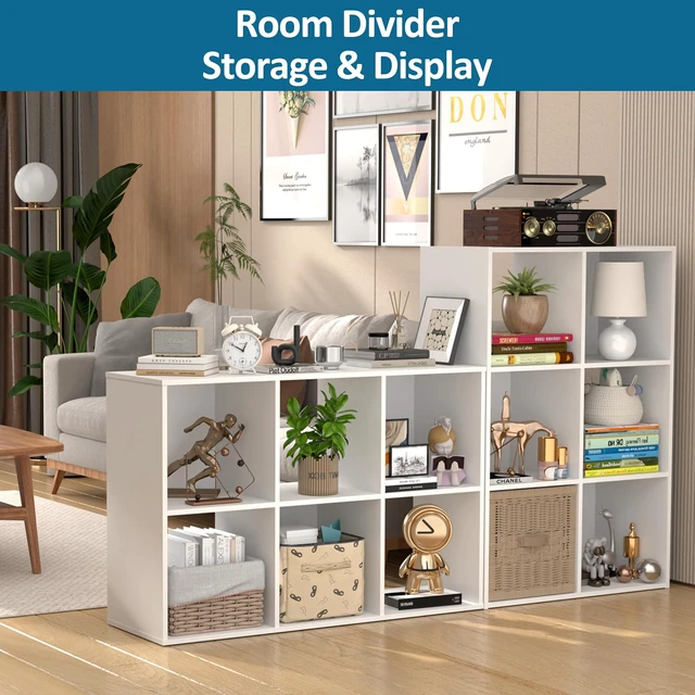 Alt view image 5 of 7 - Stackable 6 Cube Storage Organizer with 2-Tier Shelves
