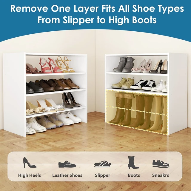 Alt view image 6 of 7 - Stackable 6 Cube Storage Organizer with 2-Tier Shelves