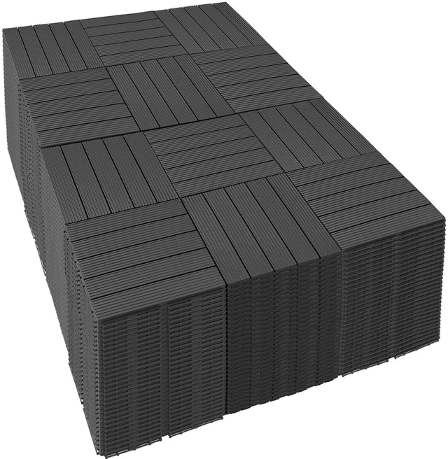 Main image of 432 PCS Plastic Interlocking Patio Deck Tiles Outdoor All Weather