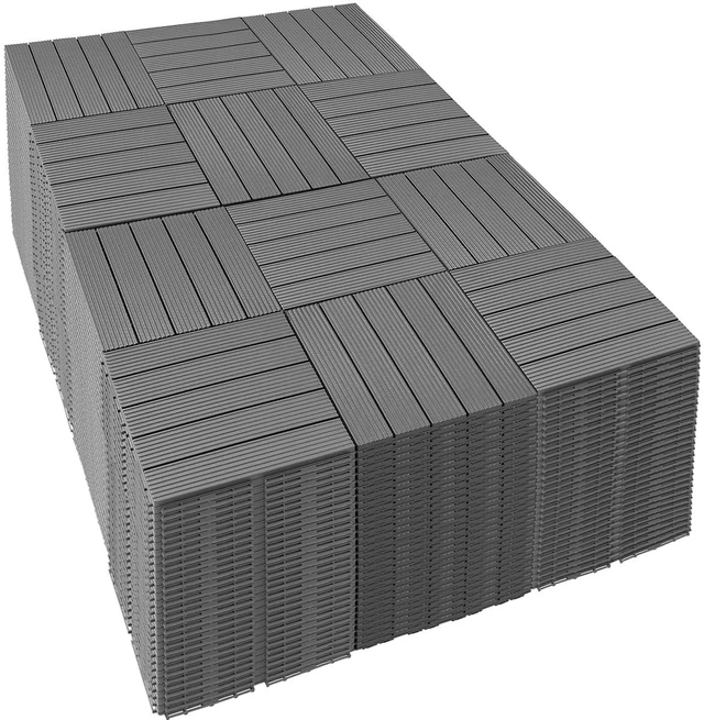 Main image of 432 PCS Plastic Interlocking Patio Deck Tiles Outdoor All Weather