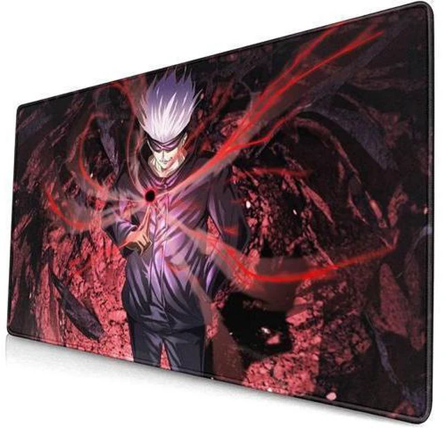 Main image of Large Mouse Pad, Extended Gaming Mousepad Non-Slip Base Keyboard Pad,Desk Mat 24" x 14" in, Anime Mouse Pad (Japanese Anime Jujutsu Kaisen Satoru Gojo)