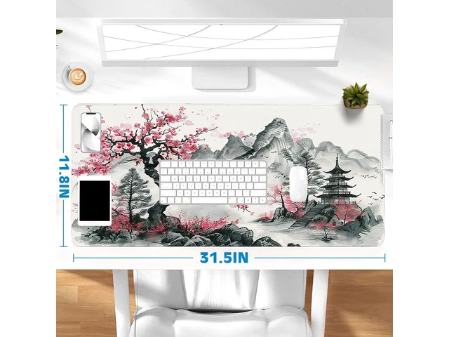 Alt view image 4 of 6 - Gaming Mouse Pad, Desk Mat for Keyboard and Mouse, Large Mouse Pad for Desk, Computer Mousepad