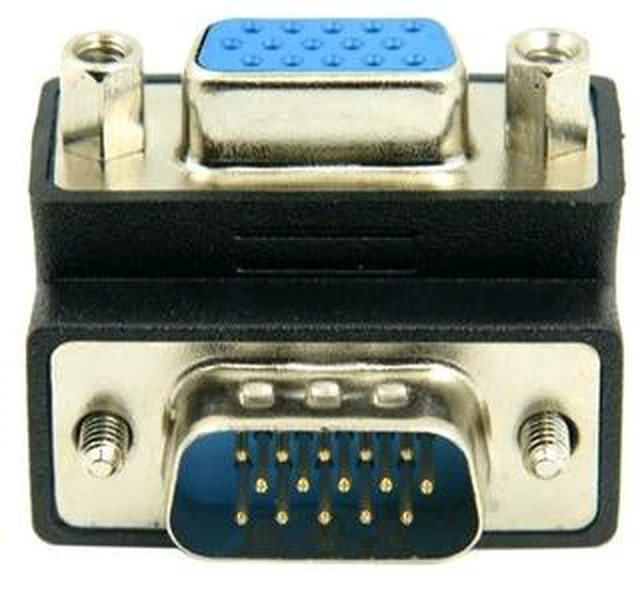 Main image of 270 Degree Right Angled VGA SVGA 15pin Male to Female Extension Adapter