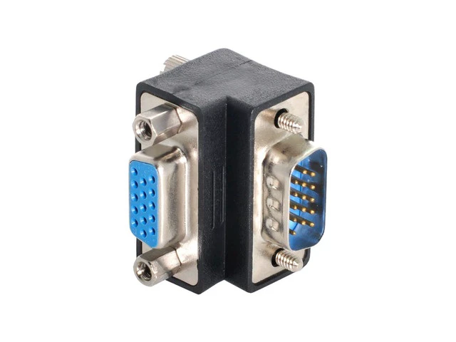 Alt view image 3 of 7 - 270 Degree Right Angled VGA SVGA 15pin Male to Female Extension Adapter