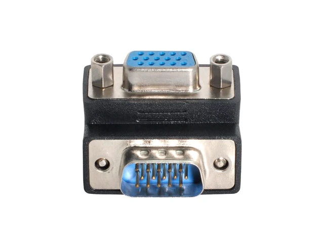 Alt view image 6 of 7 - 270 Degree Right Angled VGA SVGA 15pin Male to Female Extension Adapter
