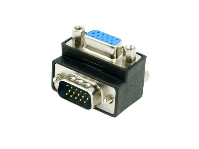 Alt view image 5 of 7 - 270 Degree Right Angled VGA SVGA 15pin Male to Female Extension Adapter