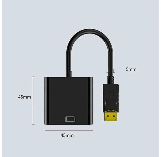 Main image of DisplayPort Display Port DP to VGA Adapter DP to VGA Cable 1080P Male to Female Converter for PC Laptop HDTV Monitor Projector(Black)