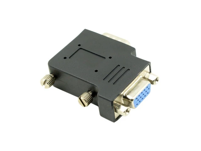 Alt view image 6 of 7 - Vertical Flat Right Angled 90 Degree VGA SVGA Male to Female Extension Adapter BK
