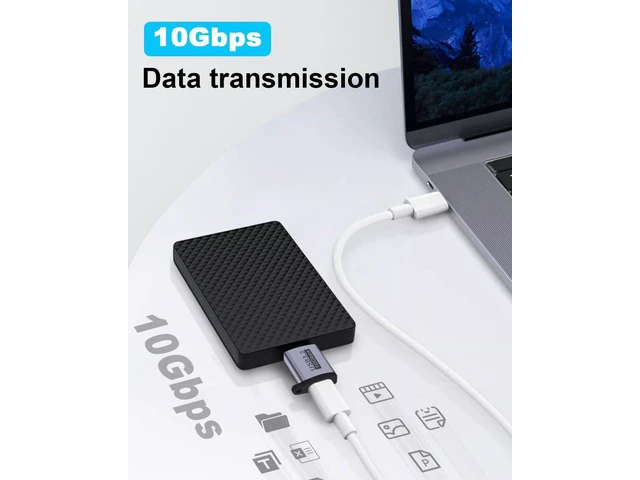Alt view image 3 of 7 - USB C to Micro B Adapter 10Gbps Micro B to USB C Adapter 3.2 USB Type C Female to Micro B Male Converter Adapter for Hard Drive Cable External Hard SSD Drive Tablet Phone Laptop 2 Pack