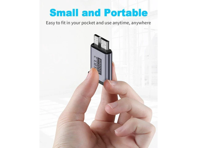 Alt view image 7 of 7 - USB C to Micro B Adapter 10Gbps Micro B to USB C Adapter 3.2 USB Type C Female to Micro B Male Converter Adapter for Hard Drive Cable External Hard SSD Drive Tablet Phone Laptop 2 Pack