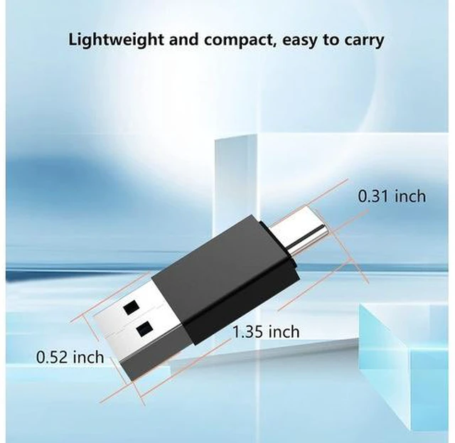Alt view image 3 of 7 - USB C to USB 3.0 Adapter (4 Pack) Type C Male to USB 3.0 Male Converter Compatible with Mobile Phones Computers Notebook Computers Black