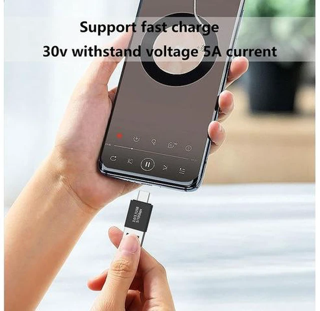 Alt view image 6 of 7 - USB C to USB 3.0 Adapter (4 Pack) Type C Male to USB 3.0 Male Converter Compatible with Mobile Phones Computers Notebook Computers Black