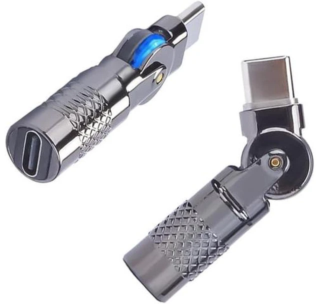Main image of USB C Female to USB C Male 180 Rotating Fast Charge Adapter 2PCS for Phone 15/15pro/15plus/15 pro max Laptop Tablet