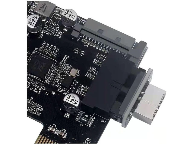 Alt view image 4 of 6 - USB Front Panel Adapter USB 3.0 Front 19PIN to 3.1 Type C Front Panel Header Type E Adapter 20 to 19 Pin Expansion Card