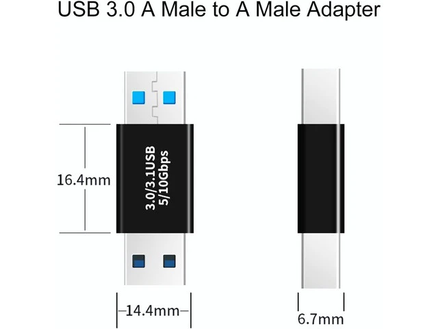 Alt view image 5 of 6 - 3 Pack USB 3.0 Adapter USB-A Male to Female Male to Male and Female to Female Extension Coupler Converter Extender Connector