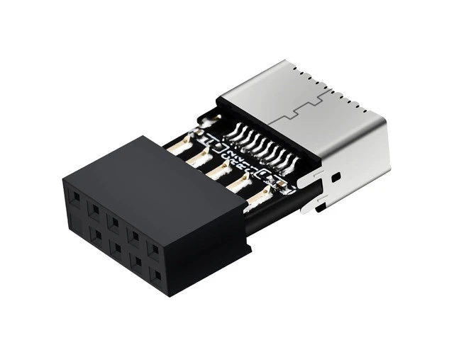 Alt view image 7 of 7 - USB 2.0 to USB 3.2 Gen 1 Header Extension Adapter for Mainboard with Type E Key-A Female Front Panel Socket to 9 Pin Header Internal Conversion Adapter