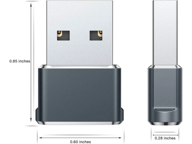 Alt view image 2 of 7 - USB to USB C Adapter for iPhone 16 Charger 2Pack USBC Female to A Male OTG Type C Converter for Apple Watch Ultra iWatch 7 8 9 10 iPhone 15 14 13 Plus Pro Max AirPods iPad Car S24