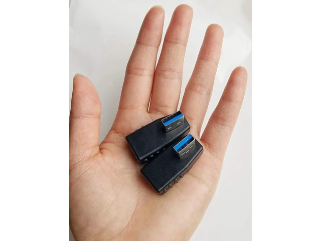 Alt view image 5 of 5 - USB 3.0 Male to Female 90 Degree Right Angle Extension Adapter USB Leftward and Rightward Connector