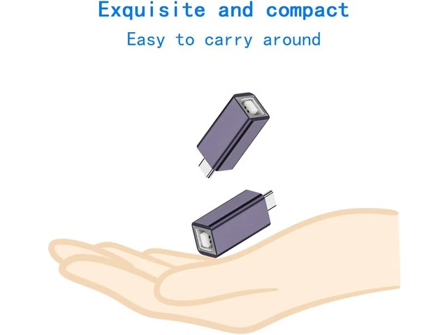 Alt view image 6 of 6 - 2 Pack USB C to USB B Adapter Type C to MIDI Convert Connector Type C Male to USB B Female Printer Adapter for Eectric Piano DAC Synthesizer DJ Controller Keyboard Printer (Straight)