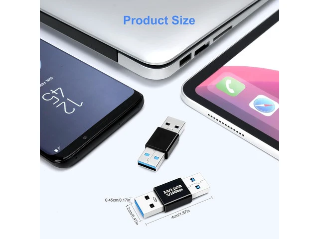 Alt view image 5 of 7 - USB 3.0/3.1 Male to USB 3.0/3.1 Male Adapter (2 Pack) OTG 3.0/3.1 USB A to 3.0/3.1 USB A Adapter USB Connector Connection or Data Cable Extension USB3.0 Expansion Adapter