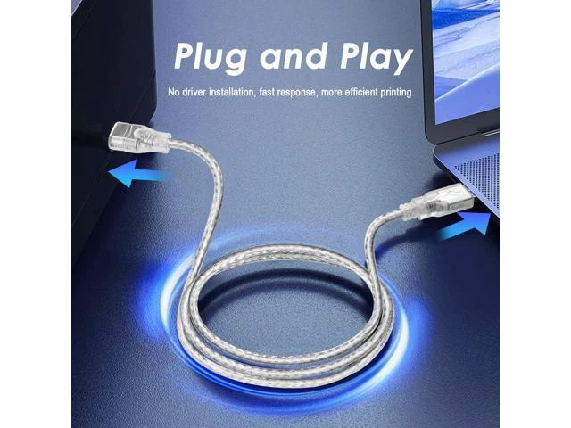 Alt view image 4 of 7 - Vszerda Firewire to USB Adapter Cable 6-Pin IEEE 1394 Male to USB 2.0 Male Converter Firewire 400 1394-a to USB A Connector Cord for Digital Video Camera Printer Hard Disk (Clear Cable) 1.8m/6ft