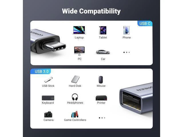 Alt view image 6 of 7 - USB to USB C Adapter 2 Pack 10Gbps USB C Female to USB Male Adapter Thunderbolt Compatible with iPhone 16 15 MacBook iPad Galaxy MagSafe Watch 9/8