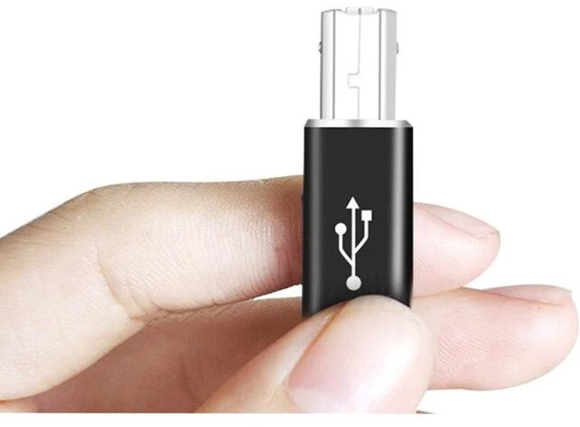Alt view image 5 of 7 - USB B to USB C Adapter (2 Pack) USB-C Female to Printer Male Converter USB Type C to Midi USB B Connector Support Data Sync Compatible with Printer Scanner Fax Machine Electronic Piano