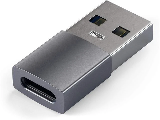Main image of Type-A to Type-C Adapter Converter - USB-A Male to USB-C Female - Compatible with iMac MacBook Pro/MacBook Laptops PC Computers and More (Space Gray)