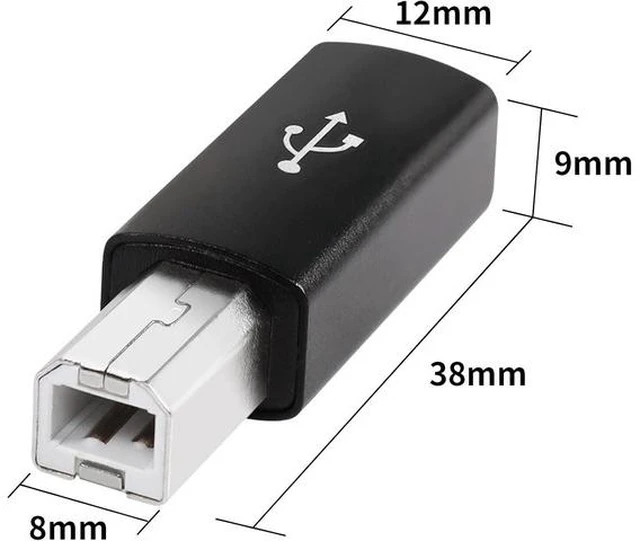 Alt view image 4 of 7 - USB C to USB B Adapter 4-Pack USB C Female to Printer Male Converter Adapter Compatible with MIDIPrintersElectric Piano and Synthesizers Devices