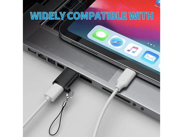 Alt view image 6 of 7 - USB to USB C 3.0 Adapter 4 Pack Type C to USB A Converter USB-C Female to USB Male Compatible for Apple MacBook Pro Mac Book iPad iPhone 16 15 14 13 12 Pro Max Galaxy S20-S23 More Black