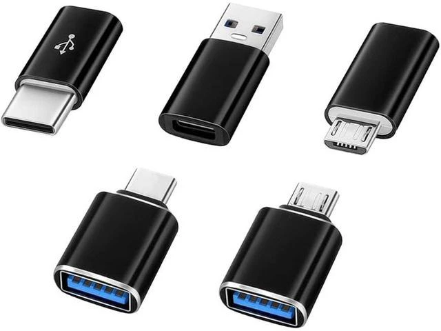 Main image of [5 Pack Adapter Set USB A Female to USB C Male Type-C Female to USB 3.0 Male Micro-USB to Type-C 5Gbps OTG Adapter Converter Support Charging Audio Video Data Transfer