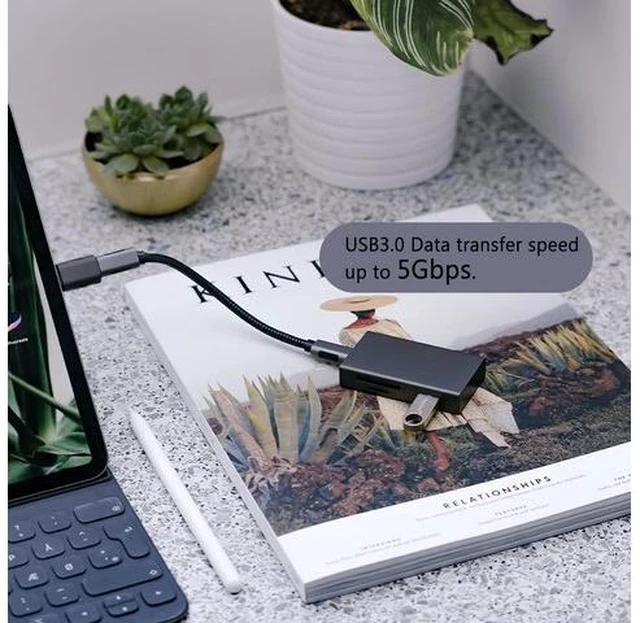 Alt view image 3 of 6 - [5 Pack Adapter Set USB A Female to USB C Male Type-C Female to USB 3.0 Male Micro-USB to Type-C 5Gbps OTG Adapter Converter Support Charging Audio Video Data Transfer