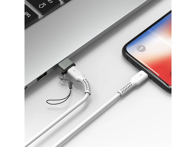 Alt view image 5 of 5 - USB-A to USB-C Adapter 3-Pack Gold-Plated USB Type C to USB A Converter Compatible with Apple iPhone 15 Pro/Max iPad CarPlay USB C to A Adaptor for Car