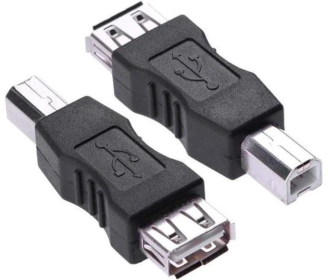 Main image of USB A to B Adapter USB 2.0 A Female to USB B Male Printer Converter Connector Plug for Printer/Scanner Extender Connection Printer to USB Adapter (F/M ??-????????)