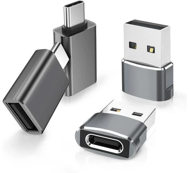 Main image of USB Flash Drive Adapter to USB C 4-Pack Type C Flash Drive Adapter Thunderbolt 4 to Type A OTG Converter for Apple iPhone 16 15 Max MacBook Pro/Air Mac iPad Pro Samsung Galaxy S24 PC iWatch 10